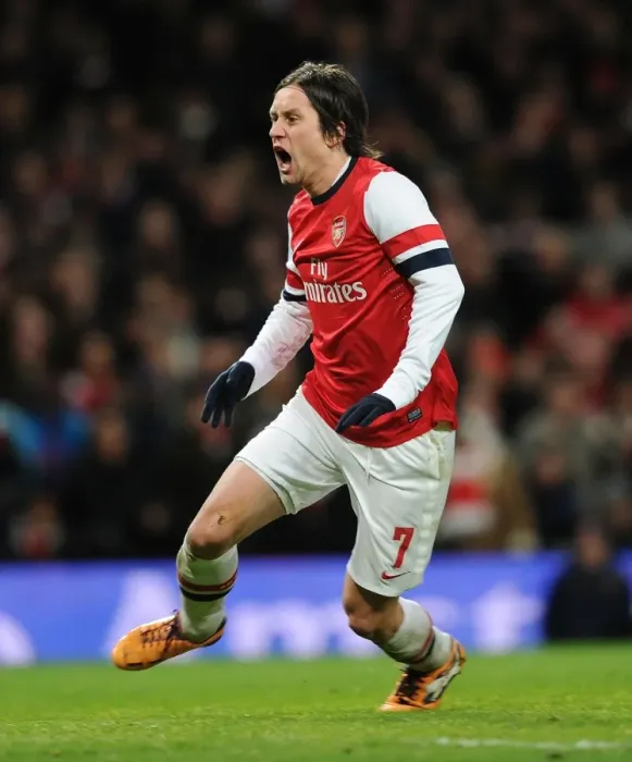 Framed Print : Arsenal's Rosicky Scores in FA Cup Derby Victory over Tottenham