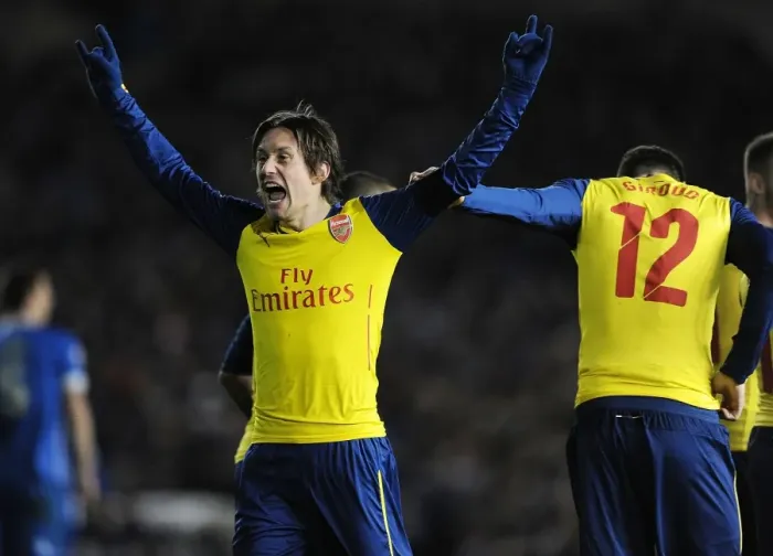Framed Print : Arsenal's Rosicky Scores Hat-Trick: FA Cup Victory over Brighton Framed Print : Arsenal's Rosicky Scores Hat-Trick: FA Cup Victory over Brighton