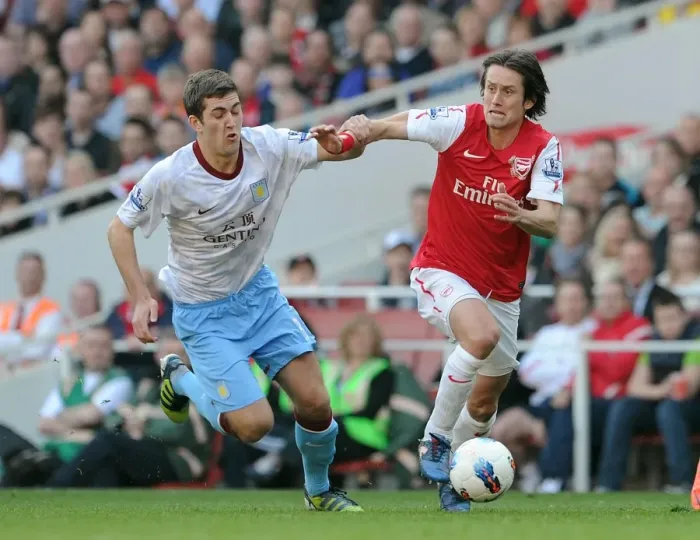 Framed Print : Arsenal's Rosicky Shines in 3-0 Victory over Aston Villa Framed Print : Arsenal's Rosicky Shines in 3-0 Victory over Aston Villa