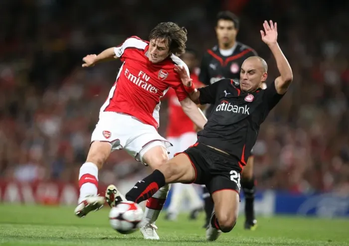 Framed Print : Arsenal's Rosicky vs. Ledesma: Arsenal's 2-0 Victory Over Olympiacos in the UEFA Champions League, Emirates Stadium, 2009 Framed Print : Arsenal's Rosicky vs. Ledesma: Arsenal's 2-0 Victory Over Olympiacos in the UEFA Champions League, Emirates Stadium, 2009