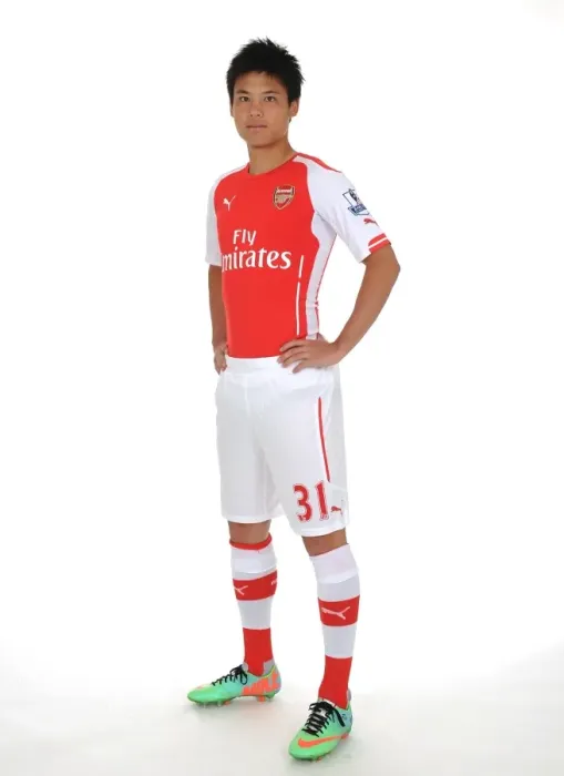 Framed Print : Arsenal's Ryo Miyaichi at 2014-15 Arsenal FC Photocall