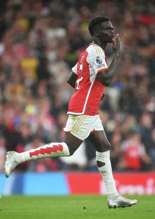 Framed Print : Arsenal's Saka Scores Penalty Kick in Arsenal v Fulham Premier League Clash (2023-24) Framed Print : Arsenal's Saka Scores Penalty Kick in Arsenal v Fulham Premier League Clash (2023-24)