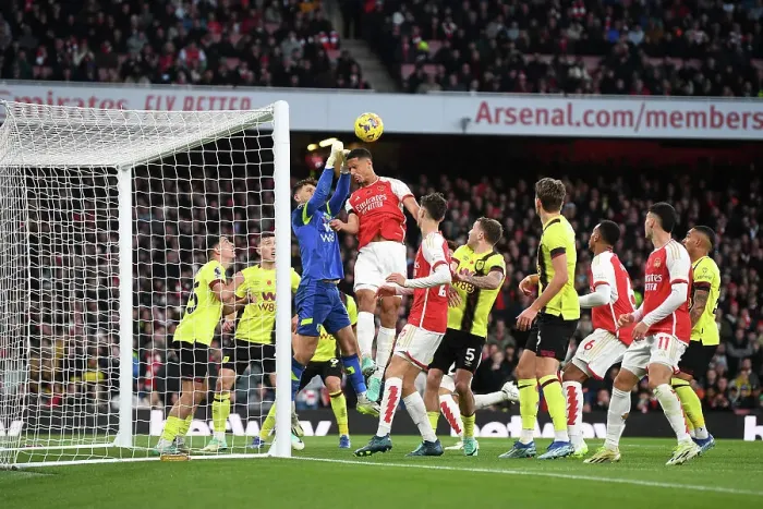 Framed Print : Arsenal's Saliba Scores Second Goal: Arsenal v Burnley, 2023-24 Premier League Framed Print : Arsenal's Saliba Scores Second Goal: Arsenal v Burnley, 2023-24 Premier League
