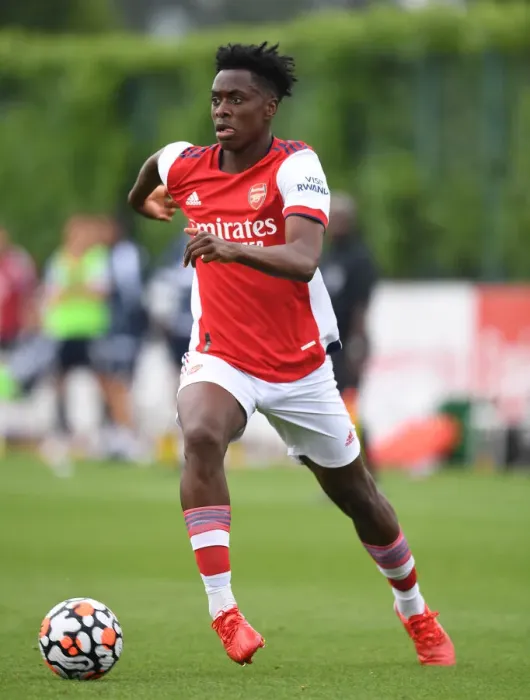 Framed Print : Arsenal's Sambi in Action: Arsenal vs Millwall (2021-22) Pre-Season Friendly