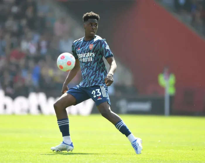 Framed Print : Arsenal's Sambi in Action against Southampton in the Premier League (2021-22) Framed Print : Arsenal's Sambi in Action against Southampton in the Premier League (2021-22)