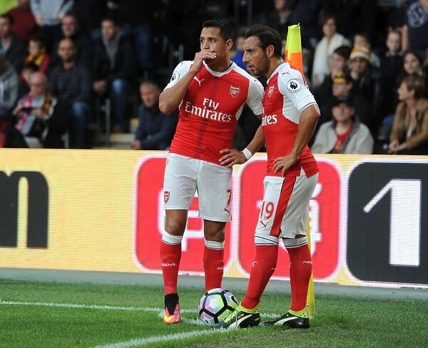 Arsenal's Sanchez and Cazorla in Action: Hull City vs Arsenal (2016-17)