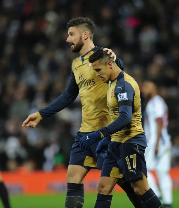 Framed Print : Arsenal's Sanchez and Giroud in Action: West Bromwich Albion vs Arsenal (2015-16) Framed Print : Arsenal's Sanchez and Giroud in Action: West Bromwich Albion vs Arsenal (2015-16)