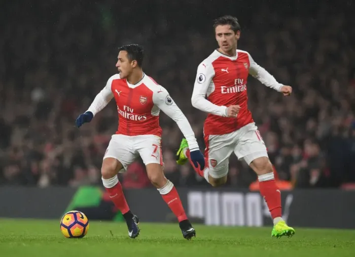 Framed Print : Arsenal's Sanchez and Monreal in Action against Watford, Premier League 2016-17 Framed Print : Arsenal's Sanchez and Monreal in Action against Watford, Premier League 2016-17