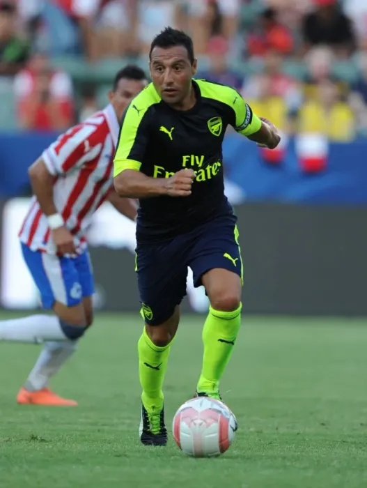 Framed Print : Arsenal's Santi Cazorla in Action Against CD Guadalajara, 2016: Pre-Season Friendly