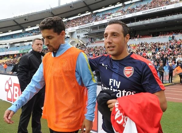 Arsenal's Santi Cazorla and Manchester City's Jesus Navas Face Off Before 2016-17 Pre-Season Clash