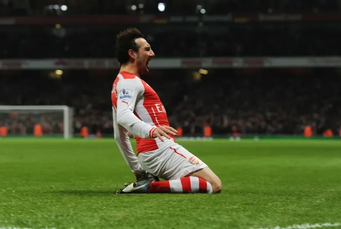 Framed Print : Arsenal's Santi Cazorla Scores Second Goal vs. Newcastle United (2014 / 15) Framed Print : Arsenal's Santi Cazorla Scores Second Goal vs. Newcastle United (2014 / 15)