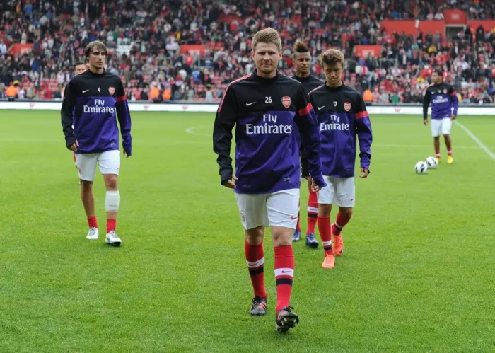 Framed Print : Arsenal's Sead Hajrovic Gears Up for Arsenal vs. Anderlecht: Markus Liebherr Memorial Cup Pre-Season Clash (2012-13) at St. Mary's Stadium, Southampton Framed Print : Arsenal's Sead Hajrovic Gears Up for Arsenal vs. Anderlecht: Markus Liebherr Memorial Cup Pre-Season Clash (2012-13) at St. Mary's Stadium, Southampton