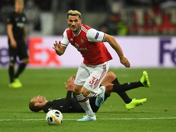 Arsenal's Sead Kolasinac in Action against Eintracht Frankfurt in UEFA Europa League Group F