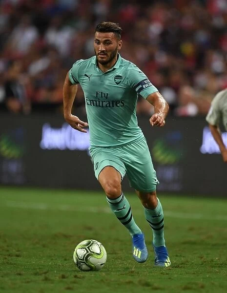 Arsenal's Sead Kolasinac in Action against Paris Saint-Germain in 2018 International Champions Cup, Singapore