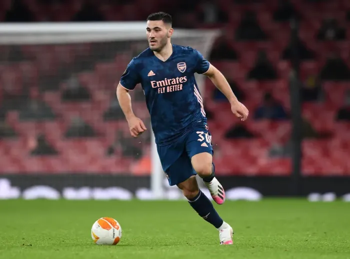 Framed Print : Arsenal's Sead Kolasinac in Action during UEFA Europa League Match against Rapid Wien Framed Print : Arsenal's Sead Kolasinac in Action during UEFA Europa League Match against Rapid Wien