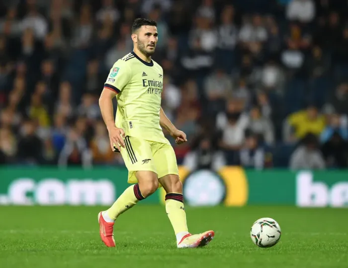 Framed Print : Arsenal's Sead Kolasinac in Carabao Cup Clash Against West Bromwich Albion