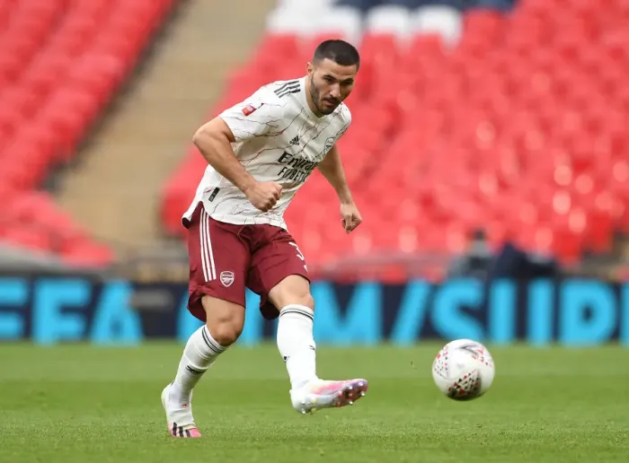 Framed Print : Arsenal's Sead Kolasinac in FA Community Shield Action Against Liverpool