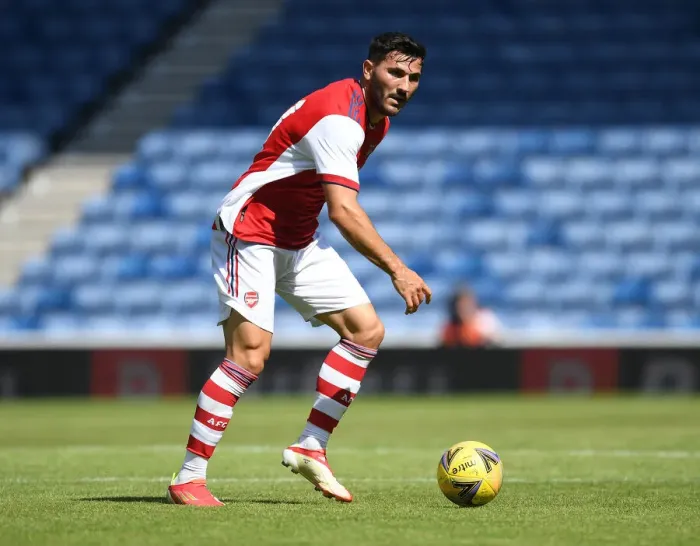 Framed Print : Arsenal's Sead Kolasinac at Rangers Pre-Season Friendly in Glasgow, Scotland (2021)
