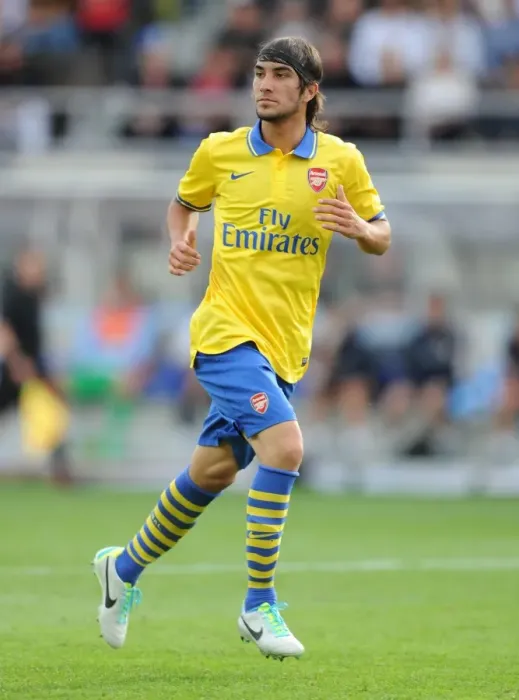 Framed Print : Arsenal's Sebastien Perez Faces Off Against Manchester City in 2013 Pre-Season Friendly Framed Print : Arsenal's Sebastien Perez Faces Off Against Manchester City in 2013 Pre-Season Friendly