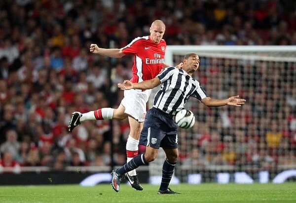 Arsenal's Senderos Scores Twice in 2:0 Carling Cup Victory over West Brom's Moore