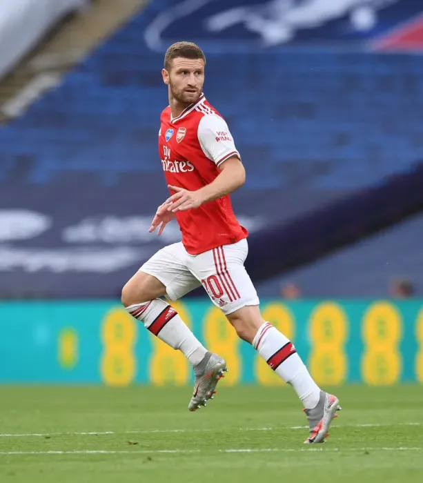 Framed Print : Arsenal's Shkodran Mustafi in FA Cup Semi-Final Against Manchester City