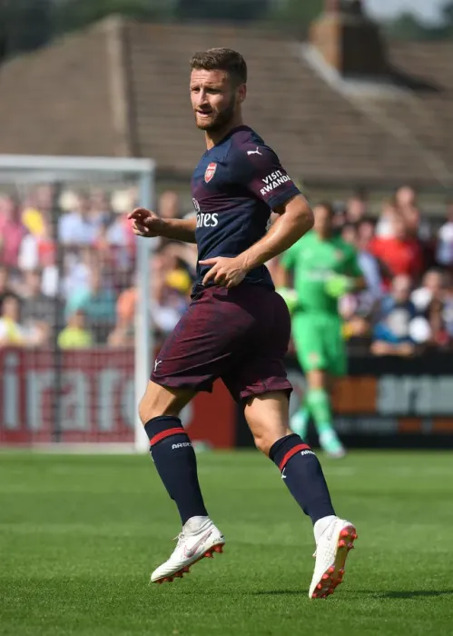 Framed Print : Arsenal's Shkodran Mustafi Training at Borehamwood, 2018
