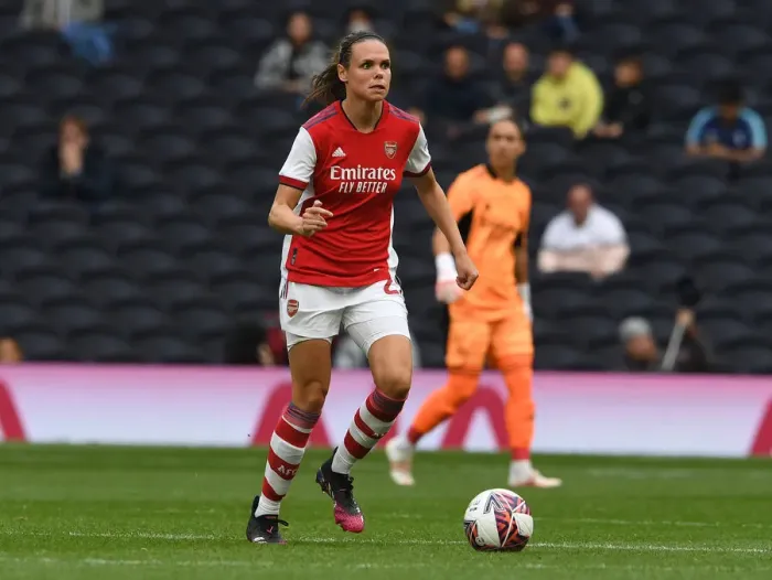 Framed Print : Arsenal's Simone Boye Goes Head-to-Head with Tottenham Hotspur Women in Intense MIND Series Match