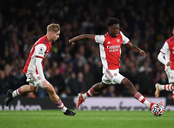 Arsenal's Smith Rowe and Sambi in Action against Crystal Palace (2021-22)
