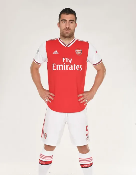 Framed Print : Arsenal's Sokratis at 2019-2020 Pre-Season Training