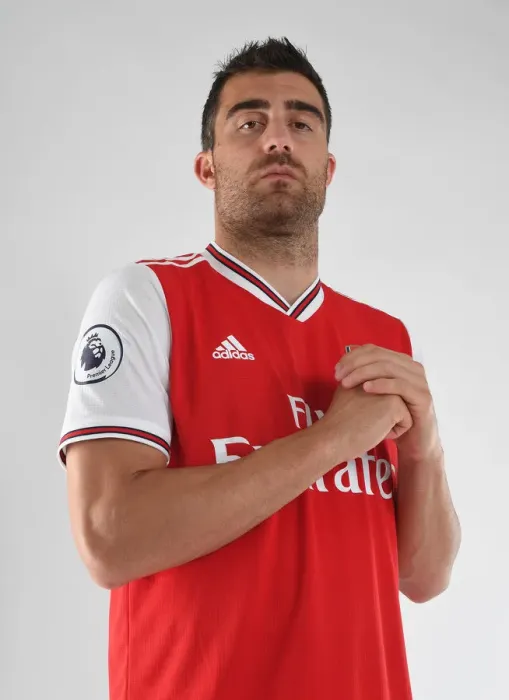 Framed Print : Arsenal's Sokratis at 2019-2020 Pre-Season Training