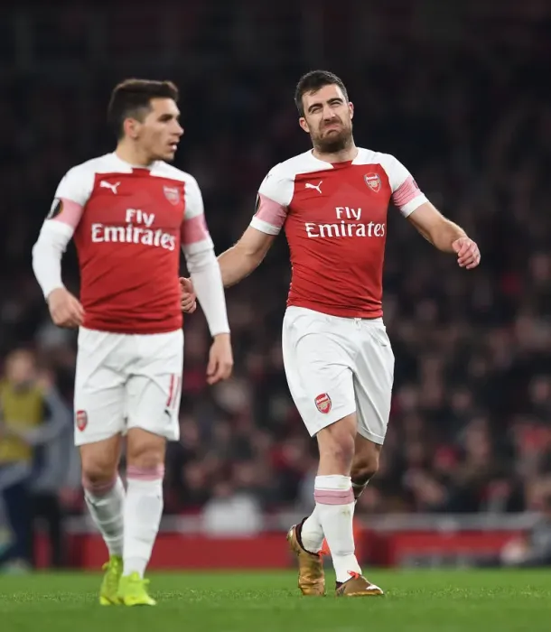 Framed Print : Arsenal's Sokratis in Europa League Action vs BATE Borisov at Emirates Stadium