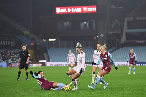 Arsenal's Steph Catley in Action against Aston Villa in Barclays Women's Super League