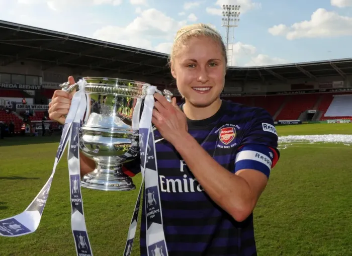 Framed Print : Arsenal's Steph Houghton Lifts FA Womens Cup After Victory Over Bristol Academy Framed Print : Arsenal's Steph Houghton Lifts FA Womens Cup After Victory Over Bristol Academy
