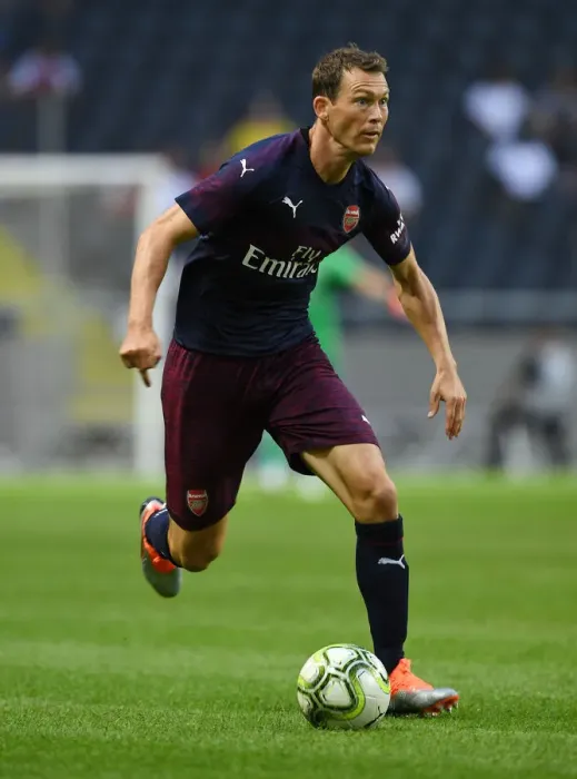 Framed Print : Arsenal's Stephan Lichtsteiner in Action Against SS Lazio, 2018: A Pre-Season Clash in Stockholm