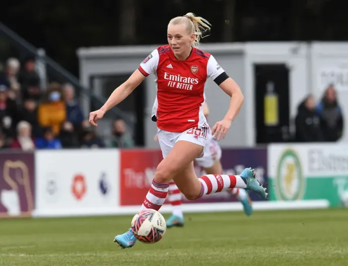 Framed Print : Arsenal's Stina Blackstenius Faces Off Against Manchester United in FA WSL Clash Framed Print : Arsenal's Stina Blackstenius Faces Off Against Manchester United in FA WSL Clash