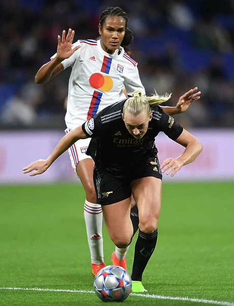 Arsenal's Stina Blackstenius Fouled by Renard in UEFA Women's Champions League Clash vs. Olympique Lyonnais