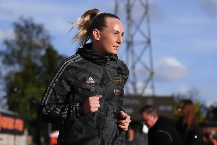 Framed Print : Arsenal's Stina Blackstenius Gears Up for FA WSL Clash Against Leicester City Framed Print : Arsenal's Stina Blackstenius Gears Up for FA WSL Clash Against Leicester City