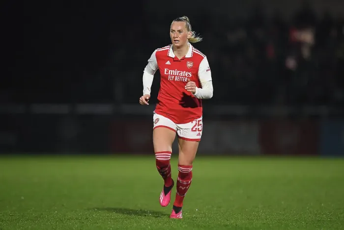 Framed Print : Arsenal's Stina Blackstenius Stars in FA Women's Super League: Arsenal vs. Reading