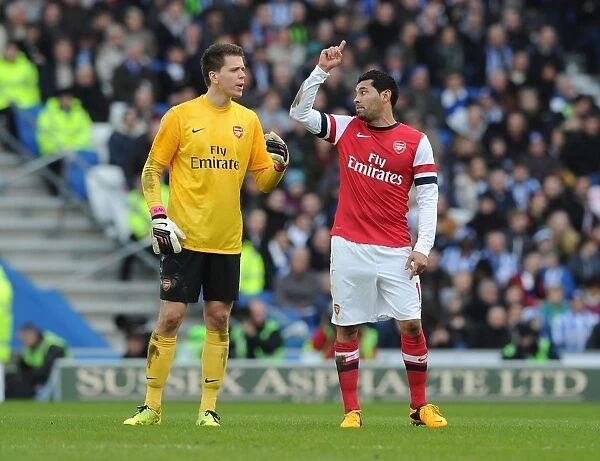 Arsenal's Szczesny and Santos Prepare for FA Cup Clash against Brighton & Hove Albion