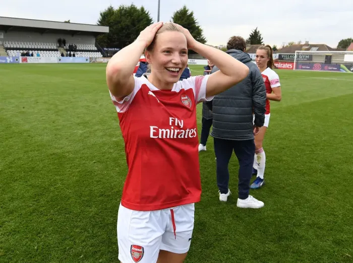 Framed Print : Arsenal's Tabea Kemme: A Moment of Reflection After the Match Framed Print : Arsenal's Tabea Kemme: A Moment of Reflection After the Match
