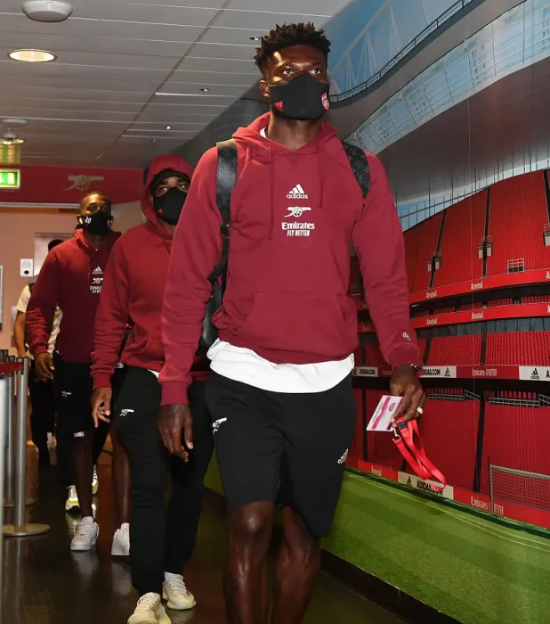 Framed Print : Arsenal's Thomas Partey Arrives Ahead of Arsenal vs Chelsea: The Mind-Gripping Pre-Season Clash Framed Print : Arsenal's Thomas Partey Arrives Ahead of Arsenal vs Chelsea: The Mind-Gripping Pre-Season Clash