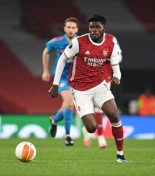 Arsenal's Thomas Partey in Europa League Clash Against Olympiacos (Behind Closed Doors)