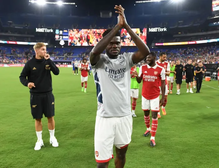 Framed Print : Arsenal's Thomas Partey Greets Fans in Baltimore after Pre-Season Match against Everton Framed Print : Arsenal's Thomas Partey Greets Fans in Baltimore after Pre-Season Match against Everton