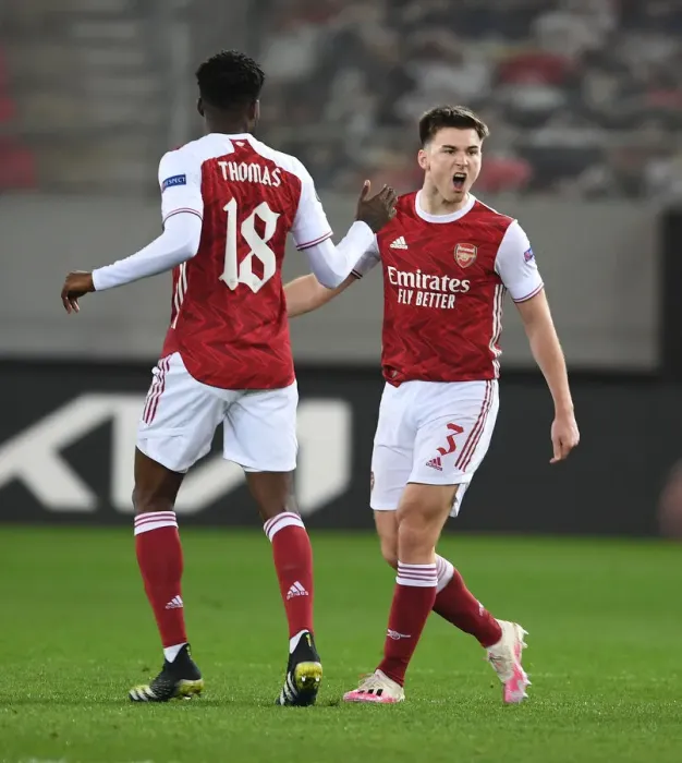 Framed Print : Arsenal's Tierney and Partey: Celebrating Goals in Europa League Victory over SL Benfica Framed Print : Arsenal's Tierney and Partey: Celebrating Goals in Europa League Victory over SL Benfica
