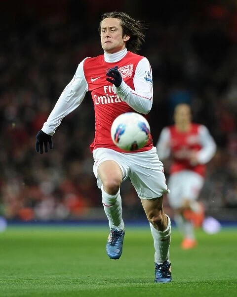 Arsenal's Tomas Rosicky in Action: Arsenal vs Wigan Athletic (2011-12 Premier League)