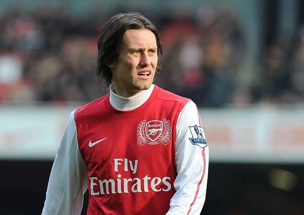 Arsenal's Tomas Rosicky in Action against Blackburn Rovers, Premier League 2011-12