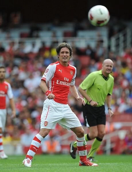 Arsenal's Tomas Rosicky in Action at the Emirates Cup, 2014