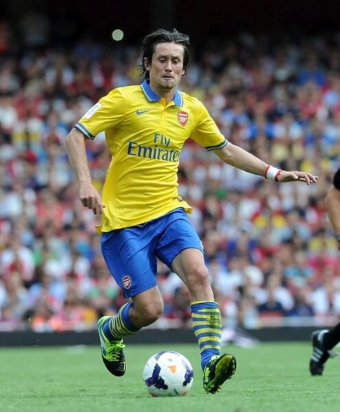 Arsenal's Tomas Rosicky in Action against Napoli at the Emirates Cup, 2013