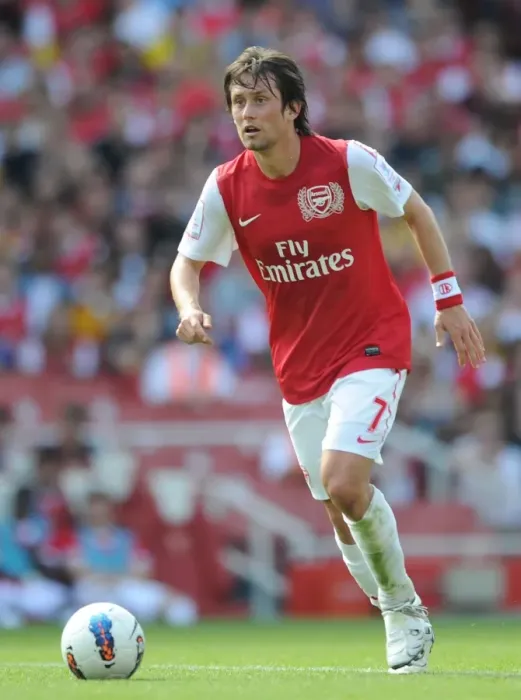 Framed Print : Arsenal's Tomas Rosicky in Action against New York Red Bulls during the Emirates Cup 2011-12