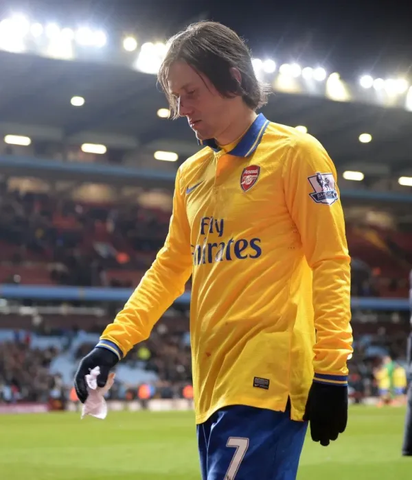 Framed Print : Arsenal's Tomas Rosicky Exits Villa Park After Aston Villa vs Arsenal (2013-14)